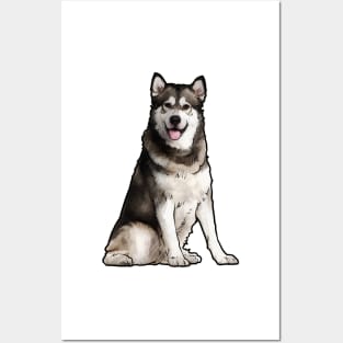 Alaskan Malamute Dog Posters and Art